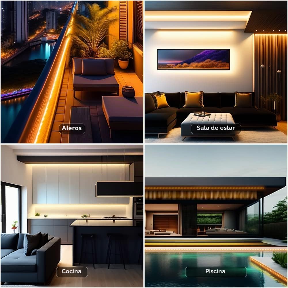 NOVOSTELLA Tiras de Luces LED Blancas Sintonizables Impermeables de...