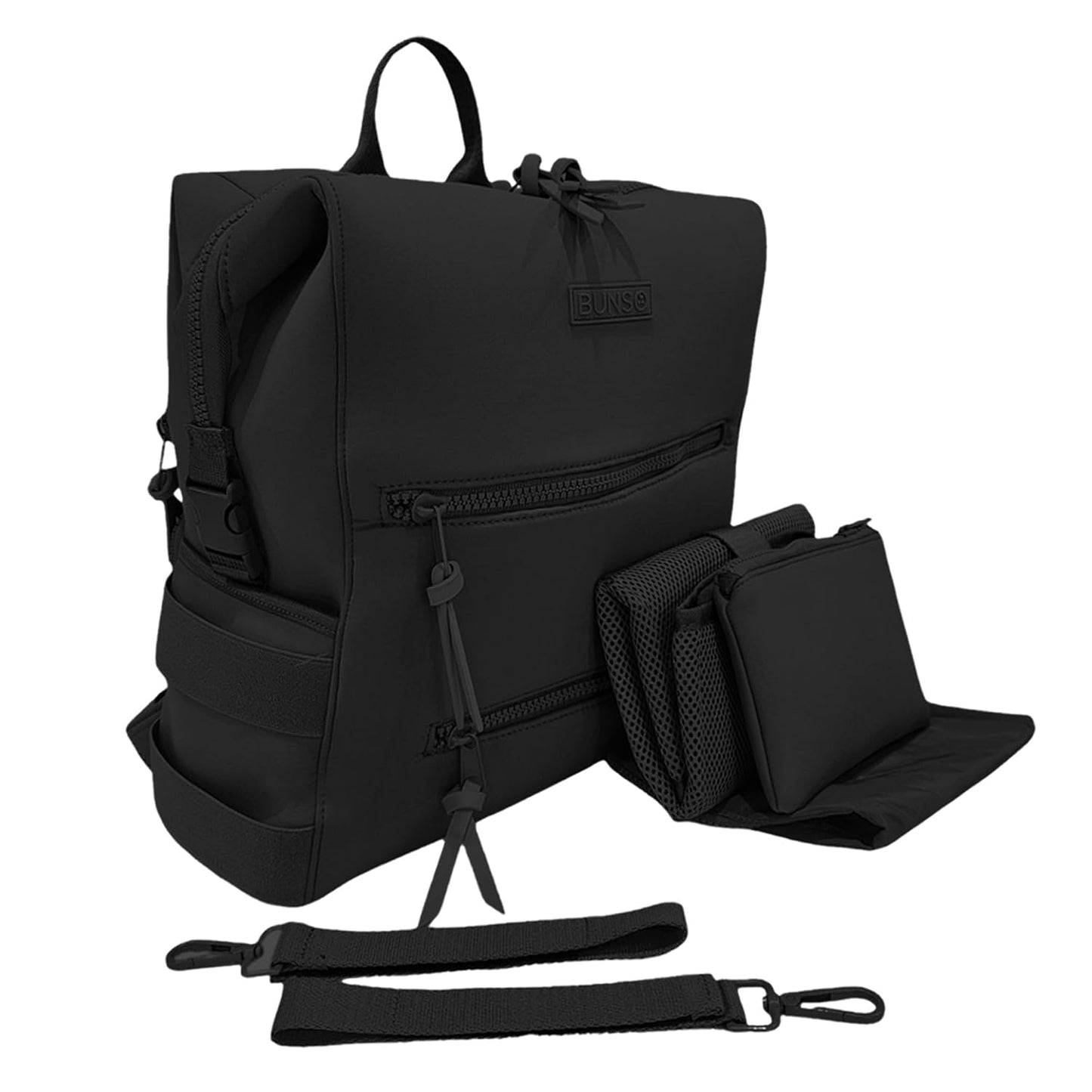 BUNSO Baby Bolsa de pañales de neopreno, mochila minimalista con bo...