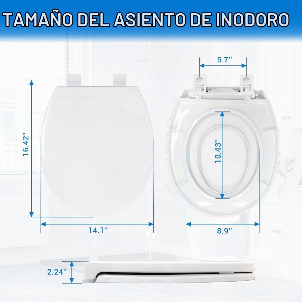 Asiento de inodoro redondo con asiento integrado para niños pequeño...