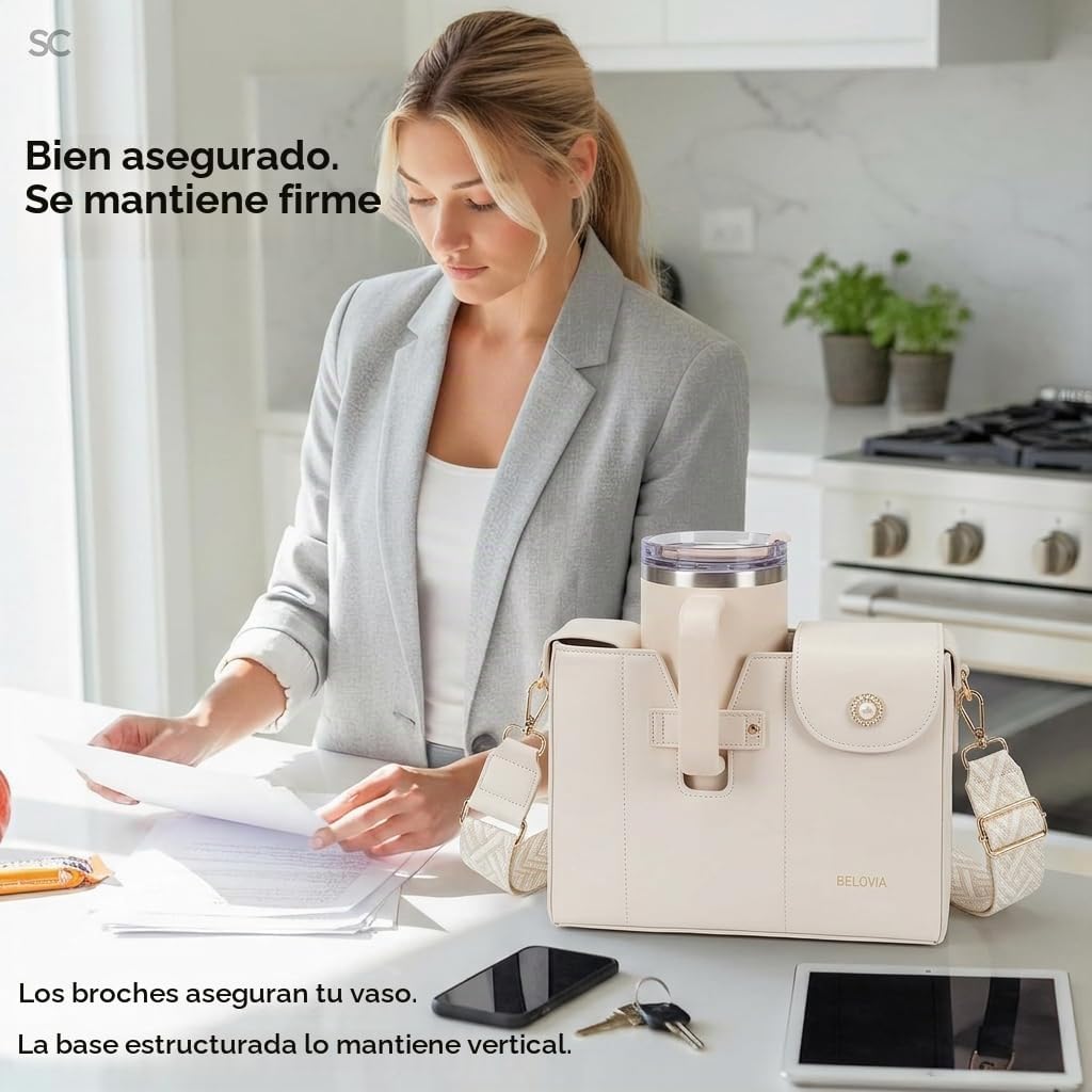 Stanley - Bolsa con soporte para tazas, bolsa con bolsillo para bot...