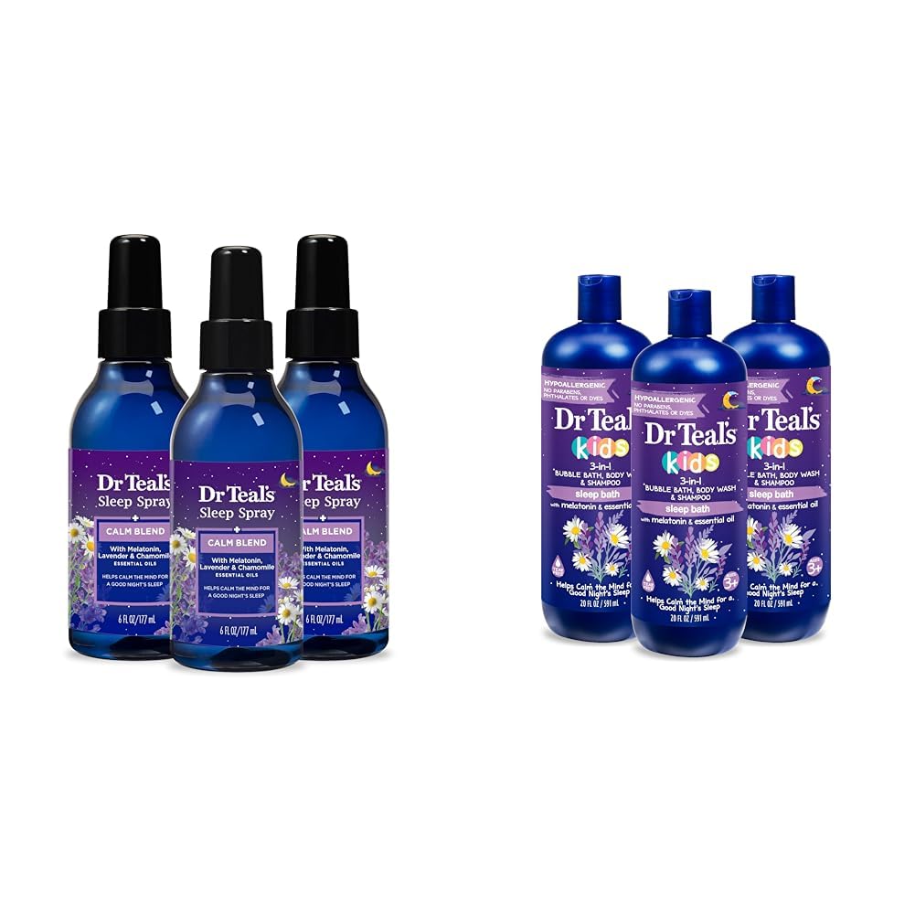 Dr Teal's - Aerosol para dormir con melatonina y mezcla de acei...
