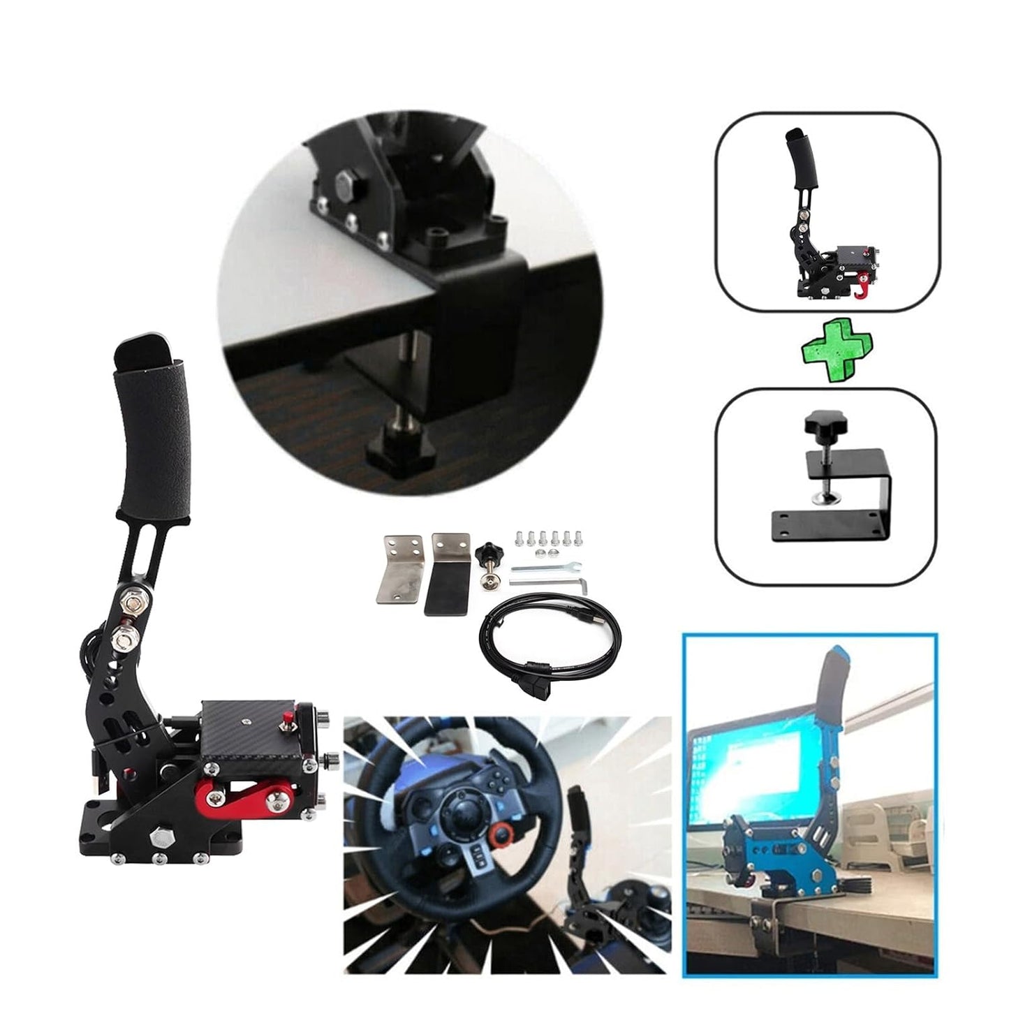 MAD HORNETS 14Bit PS4\/PS5 USB3.0 SIM freno de mano para juegos de...