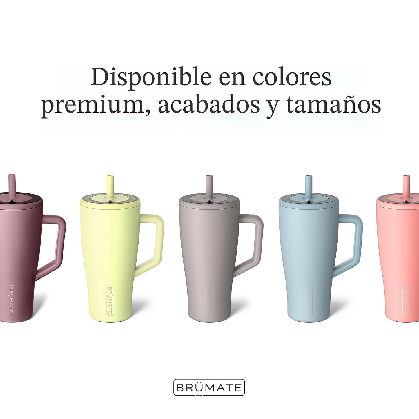 BrüMate Era Vaso de 40 oz con Asa y Pajilla | Botella de Agua Aisla...