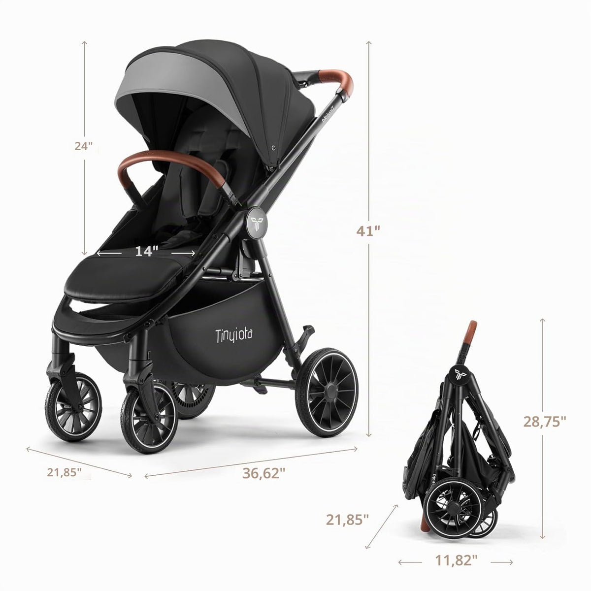 Cochecito Tinyiota para bebés, cochecitos para niños pequeños con g...