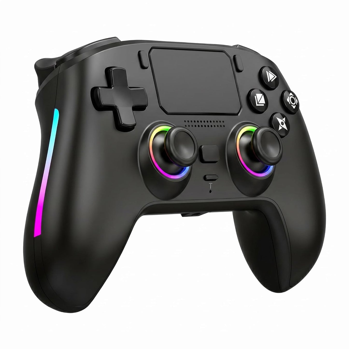 Controlador inalámbrico ZWYSYMX para PS5, efecto de luz RGB, joysti...