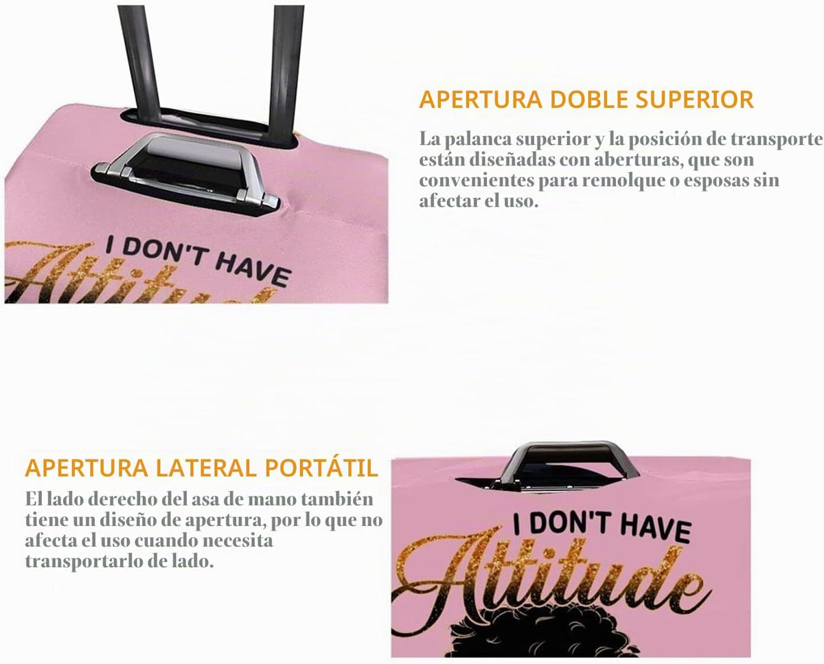 Hepmant Protector de maleta de viaje para mujer afroamericana, elás...