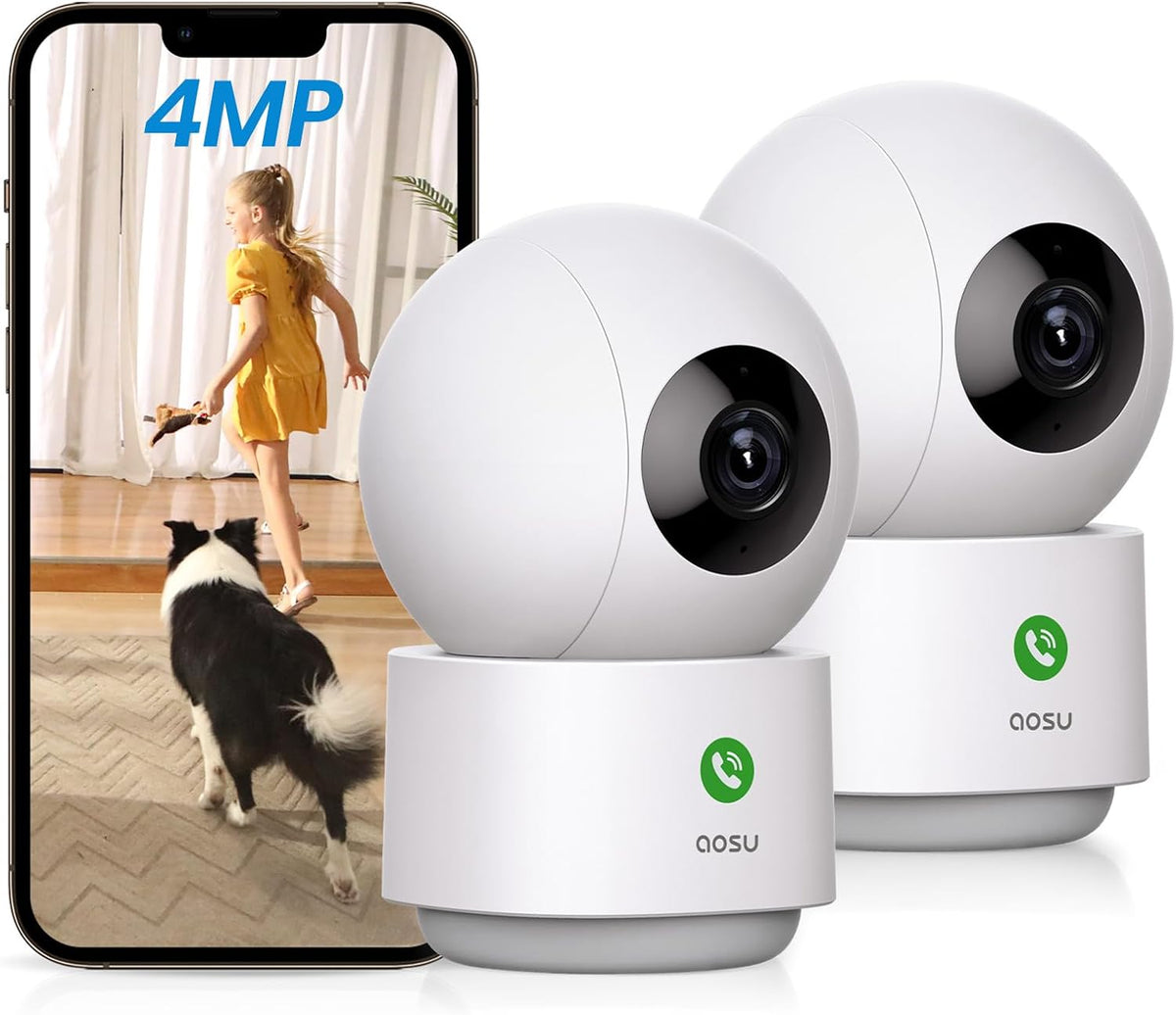 aosu Cámara de Seguridad Interior de 4MP - Monitor de Bebé Cámara p...