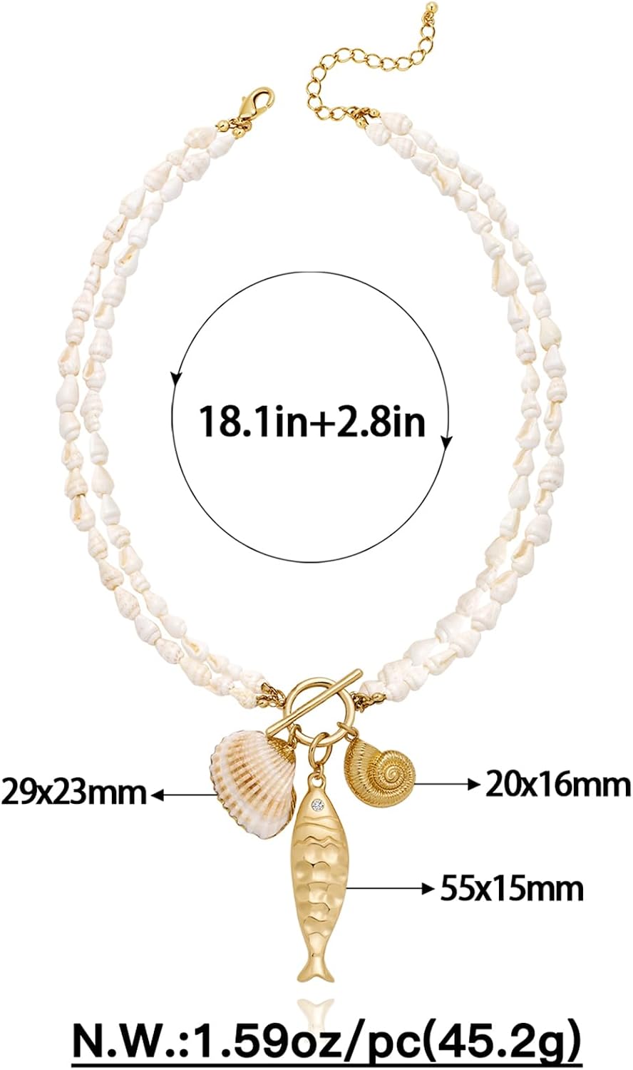 MYCUTEY Collar de pez dorado para mujer, collar de palanca de hilo...