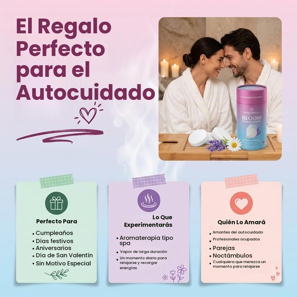 Body Restore - Paquete de 6 bombas de baño de aromaterapia, regalos...