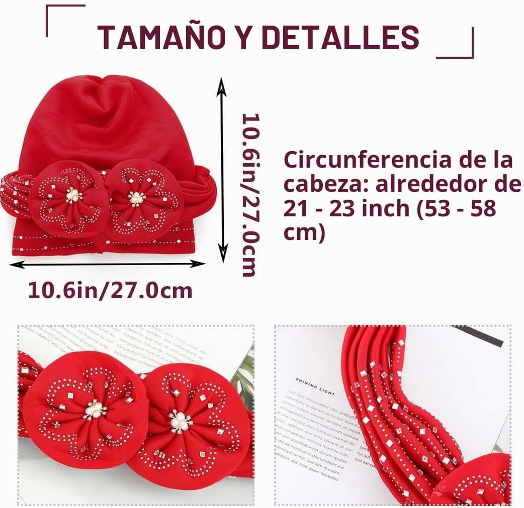 Woeoe Gorro Beanie Envolturas para la Cabeza Bufanda para la Cabeza...
