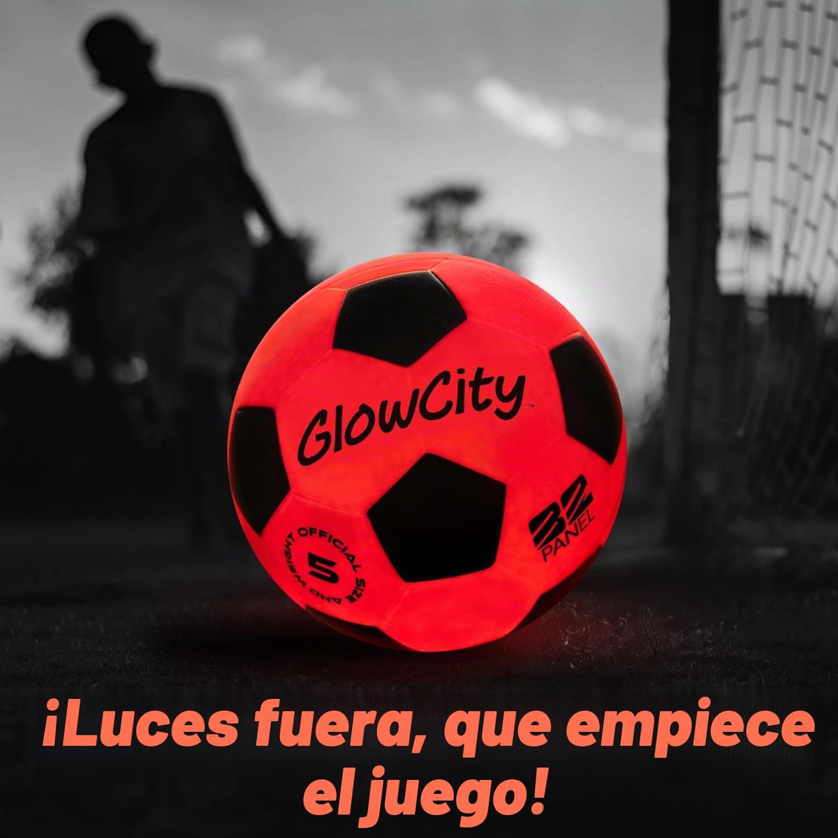 GlowCity Balón de fútbol que brilla en la oscuridad - Tamaños 3, 4,...