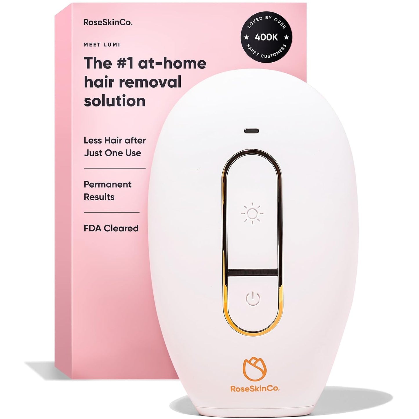 RoseSkinCo Lumi - Dispositivo de depilación láser IPL, reducción pe...