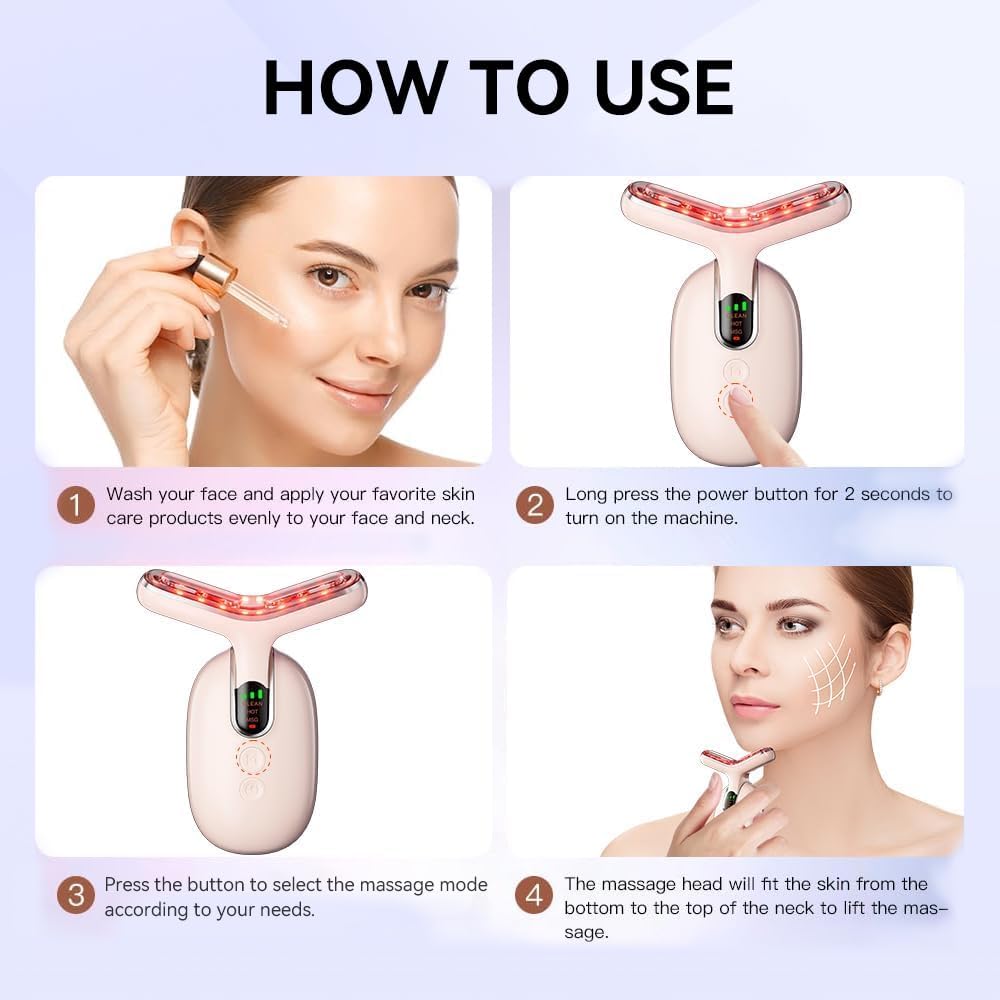 Masajeador facial de cuello, masajeador facial multifuncional, herr...