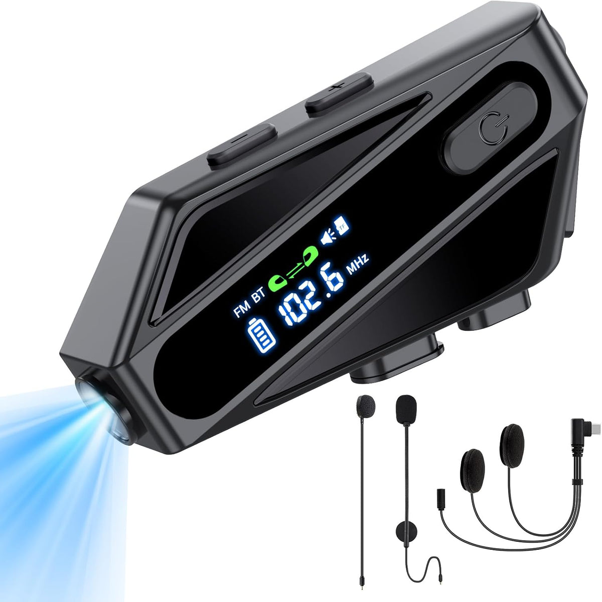 Auriculares Bluetooth para casco de motocicleta, altavoces de casco...