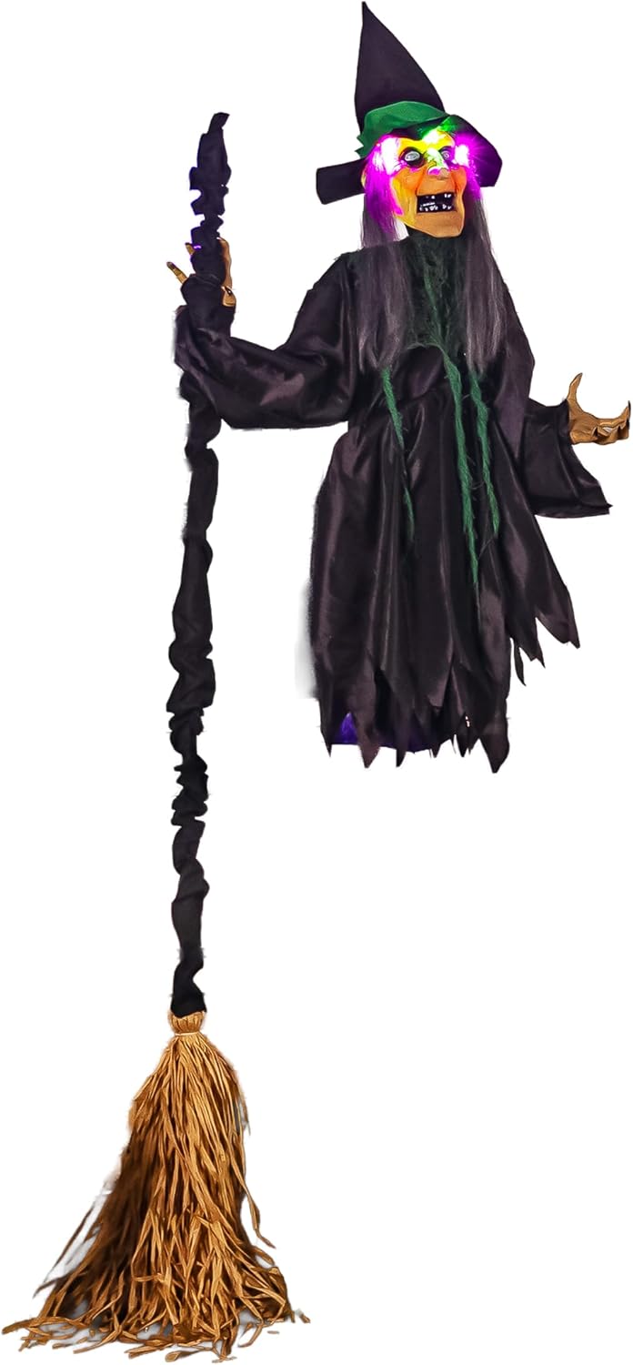 Evergreen Estaca de bruja voladora para decoración de Halloween al...