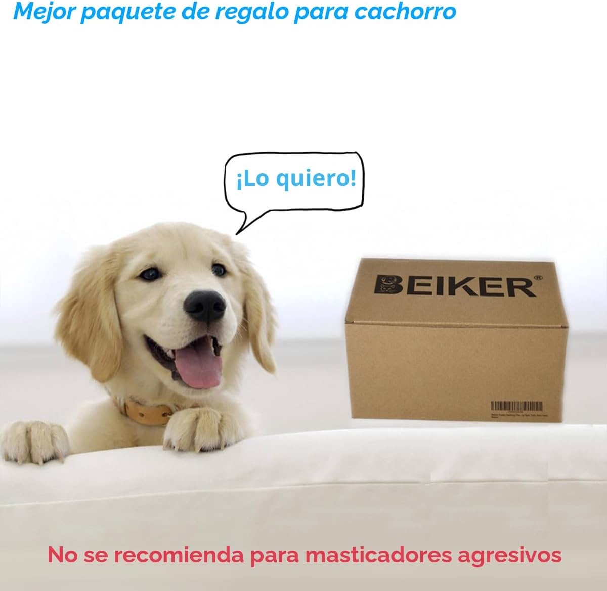 Beiker Juguetes masticables para dentición para perros, paquete de...
