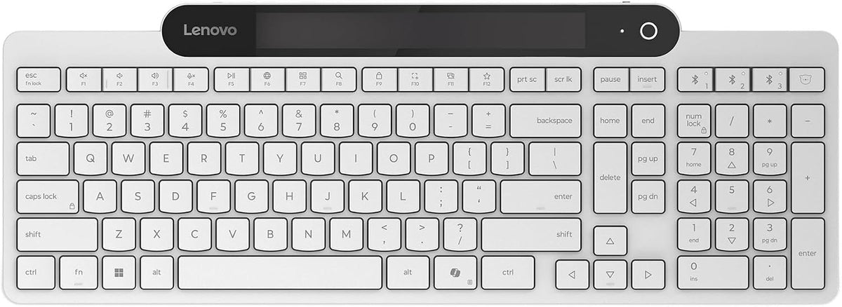 Lenovo 800 Teclado Bluetooth Autocargable, Utiliza Luz Ambiental pa...