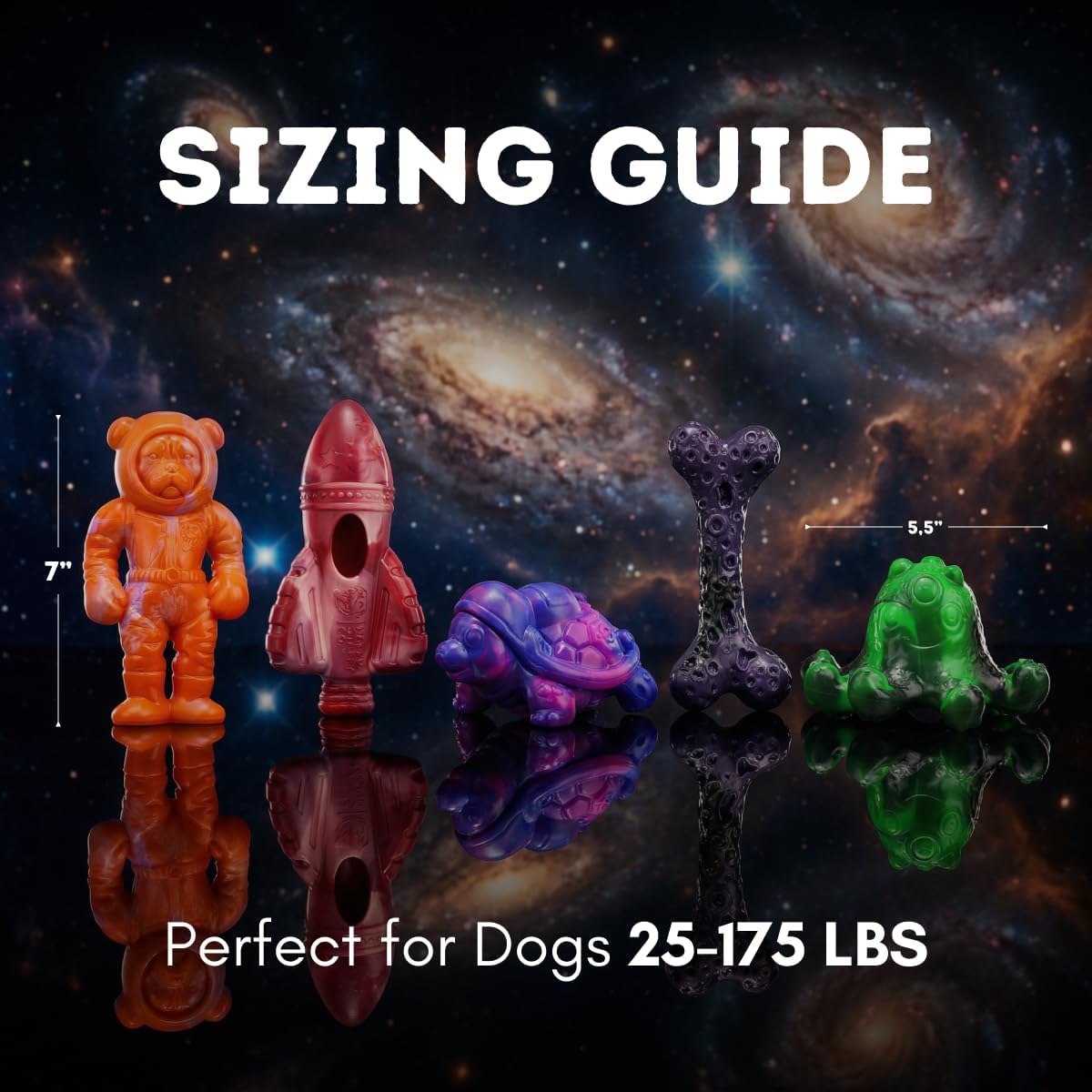 Happy Staffy Chewzilla Galactic Quest - Juguetes de nailon para per...