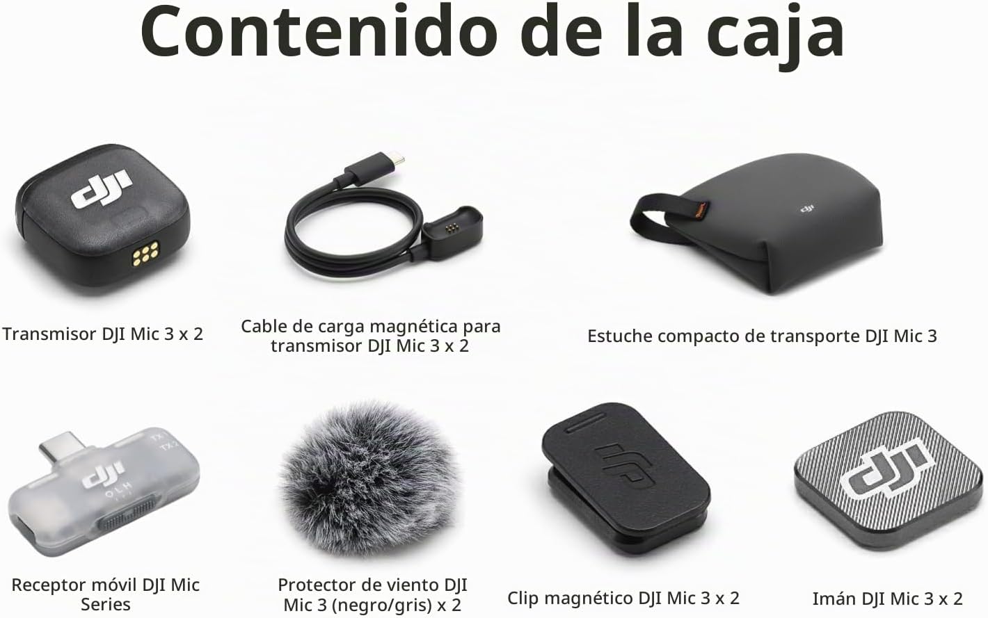 DJI Mic 3 (2 TX + 1 RX móvil), micrófono inalámbrico | Para iPhone...