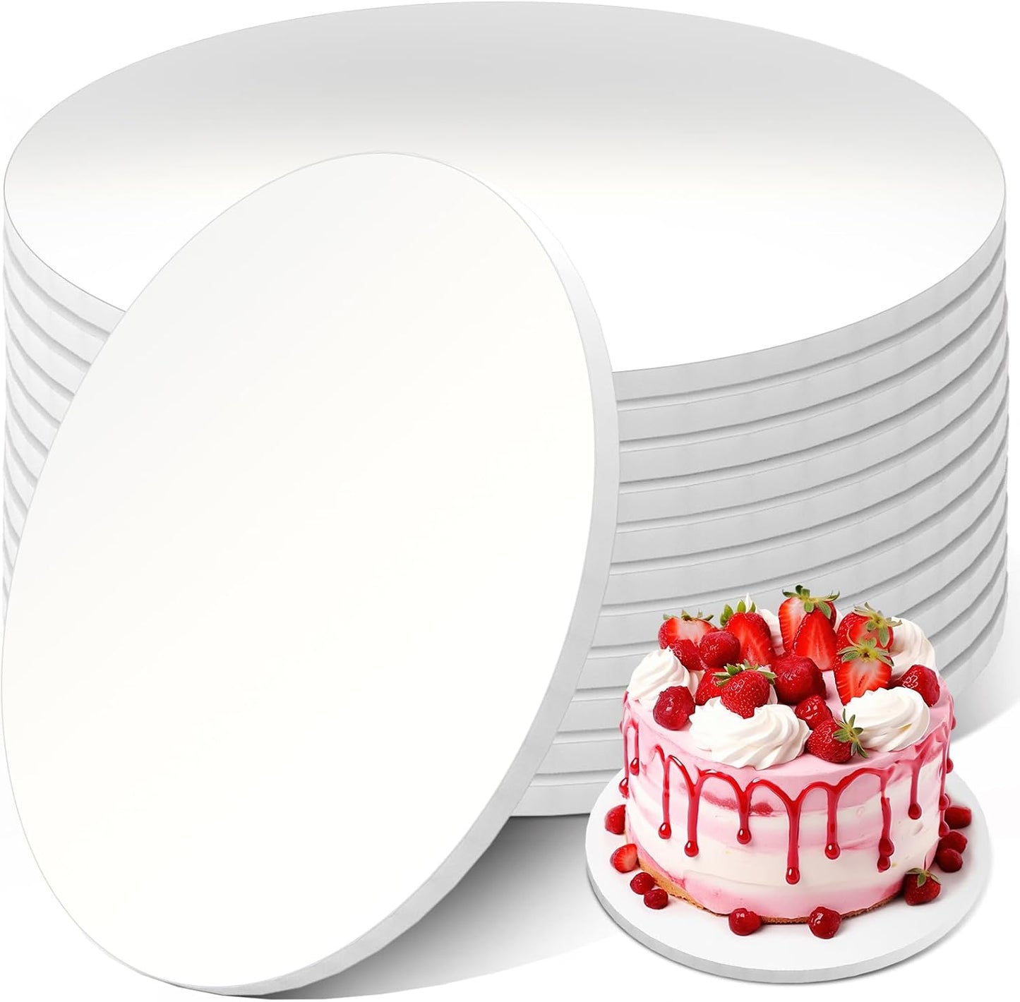 MAXTBEE Tableros redondos para pasteles de 12 pulgadas, tambores re...