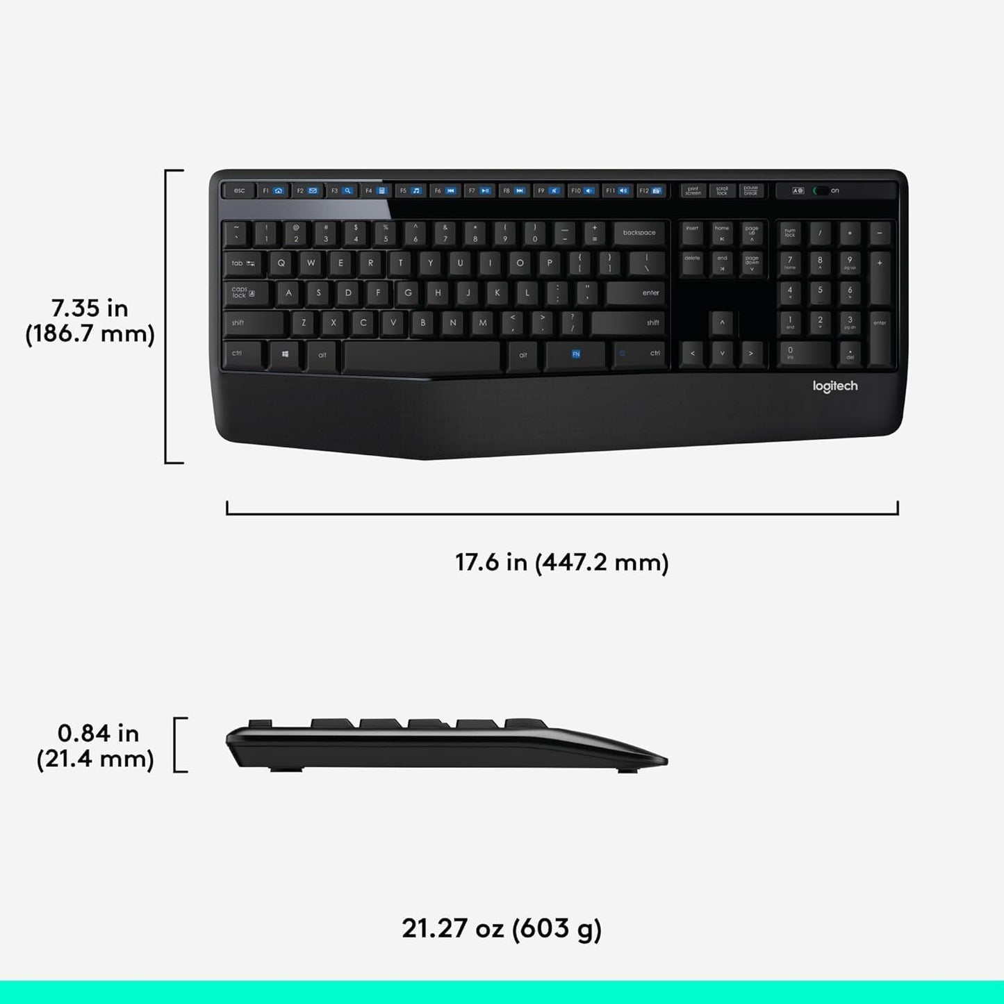 Combinación de teclado y mouse inalámbricos Logitech MK345 | Reposa...