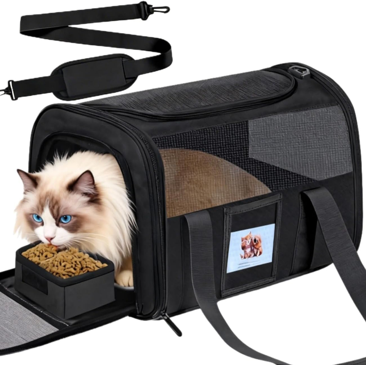 Transportador grande y suave para gatos de hasta 28 libras, bolsa l...