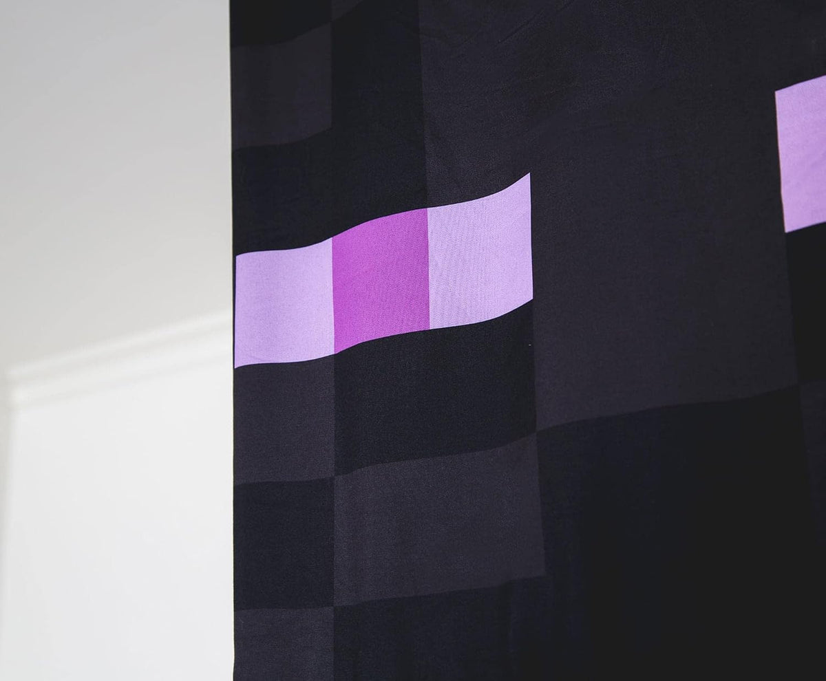 Ukonic Minecraft Enderman - Cortinas de techo para cama de niños, c...