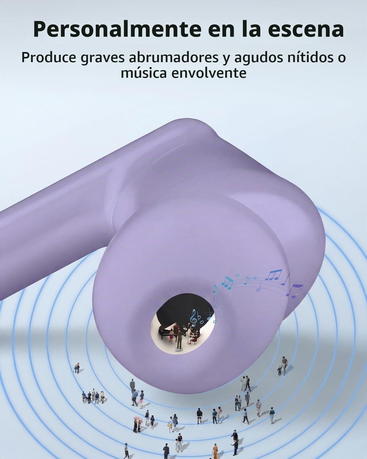 Auriculares inalámbricos, Bluetooth 5.4 auriculares estéreo de grav...