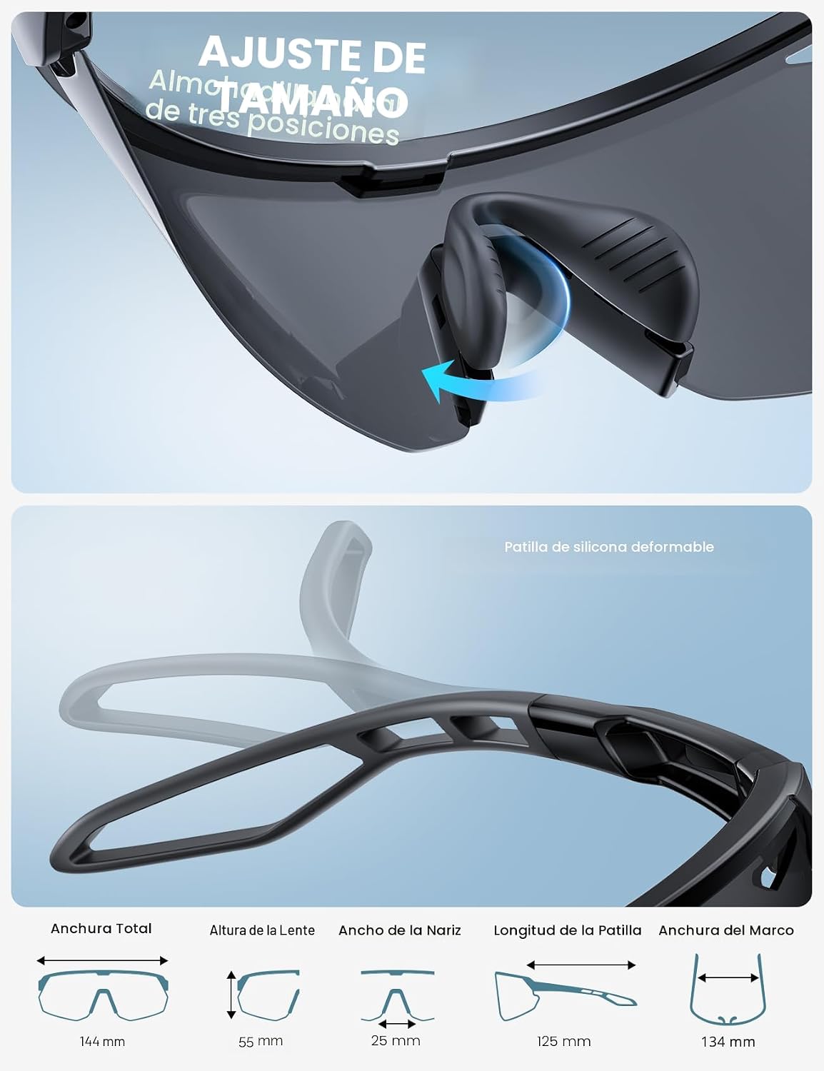 Lamicall Gafas de sol deportivas polarizadas de 0.85 oz para hombre...