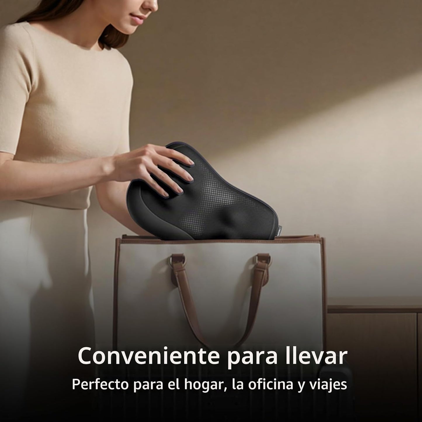 PHILIPS Masajeador de espalda con calor, almohada de masaje de cuel...