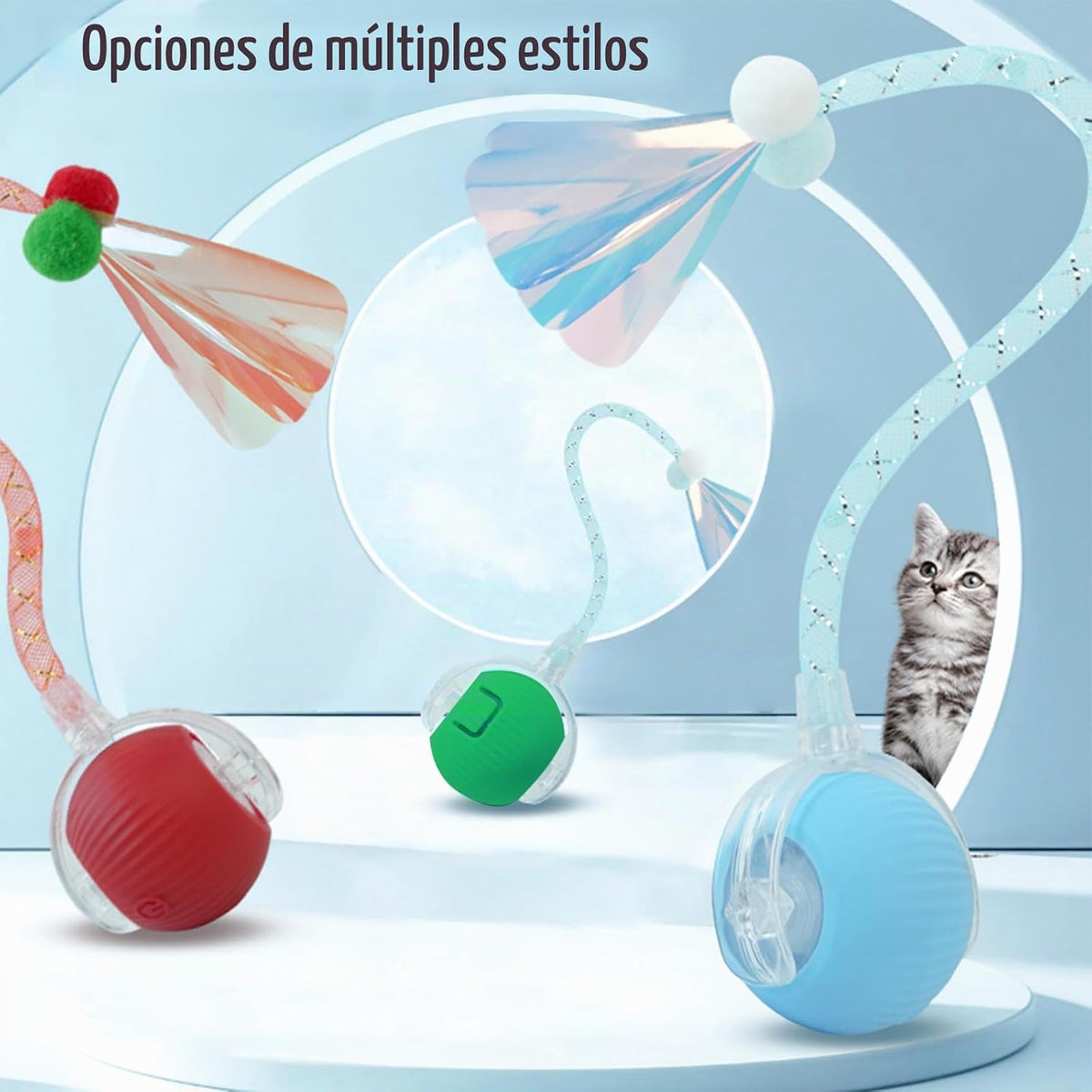 Yaruiguang Nuevo Juguete de Pelota para Gatos Mejorado - Speedy Tai...