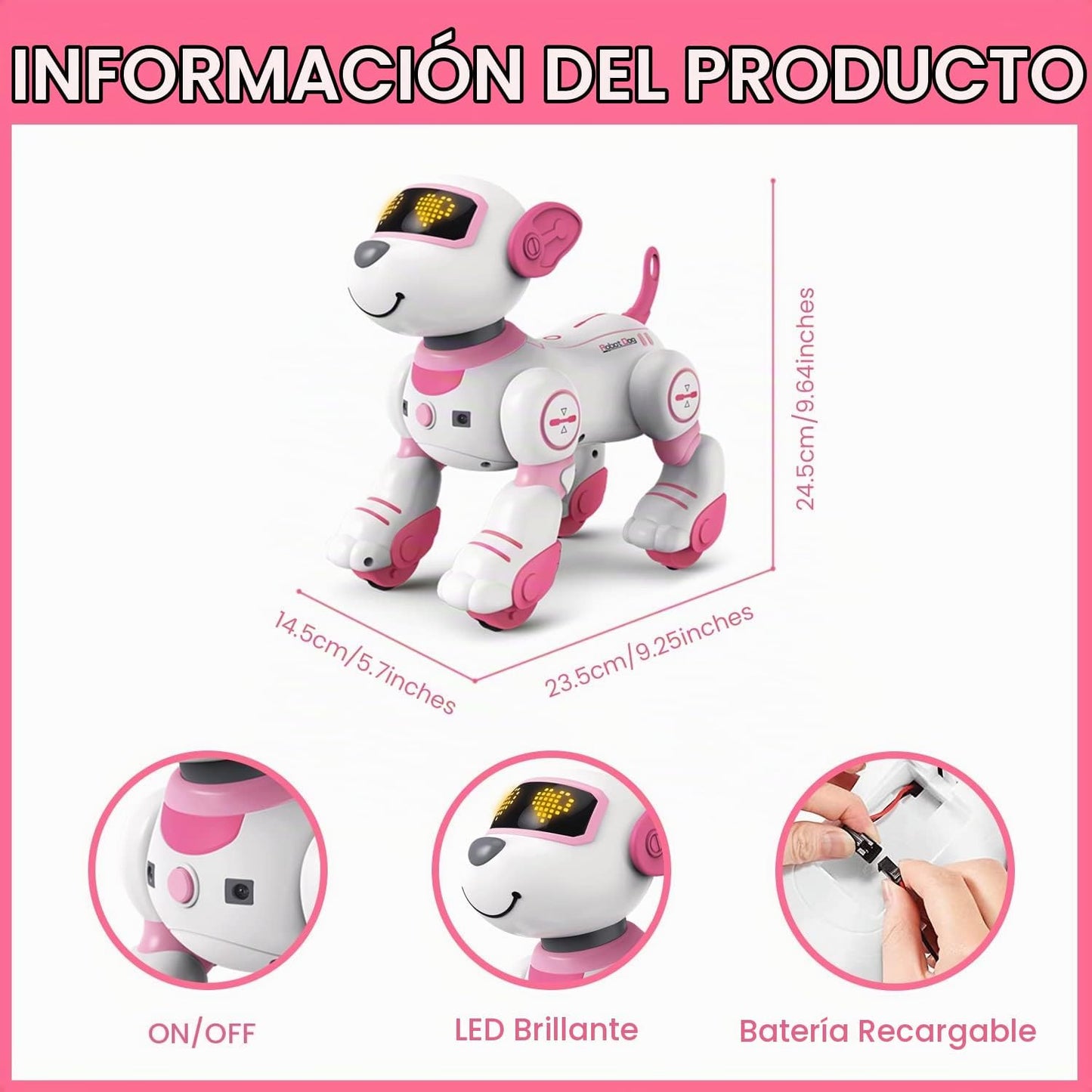 FUUY Juguetes de Perro Robot para Niñas, Juguetes Robot Interactivo...