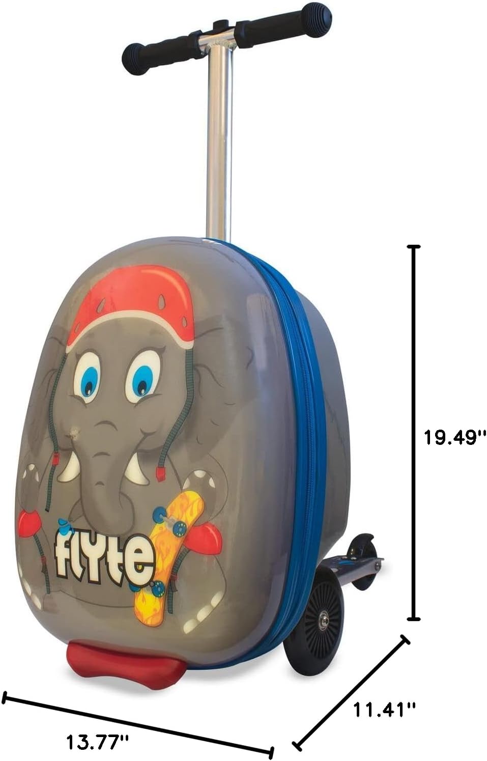 Maleta de patinete Flyte - 2 en 1, maleta de 18 pulgadas para niños...