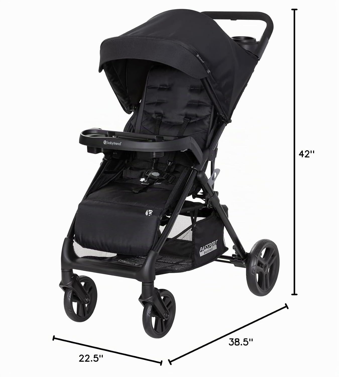 Cochecito de Pasaporte® de Baby Trend, Ultra Negro