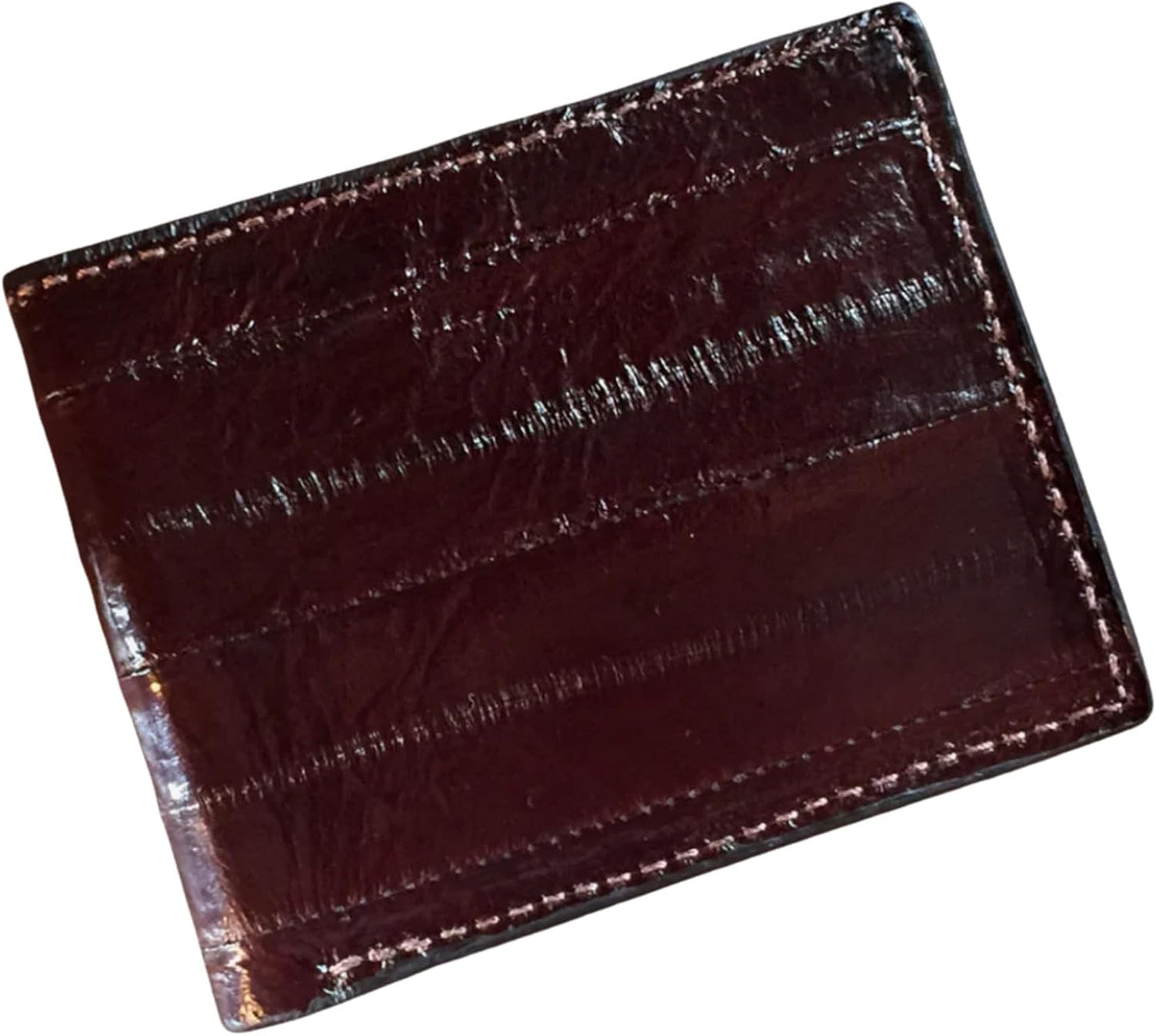Yoder Leather Company Cartera plegable de piel auténtica de la angu...