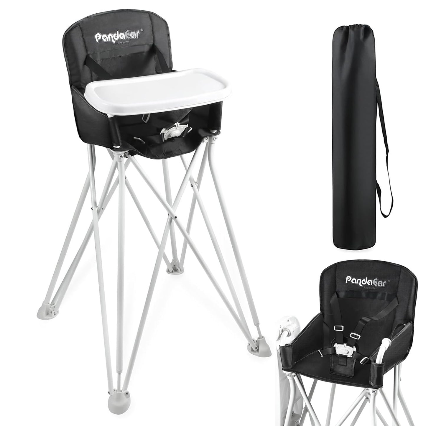 PandaEar Silla alta portátil para bebés y niños pequeños, silla alt...