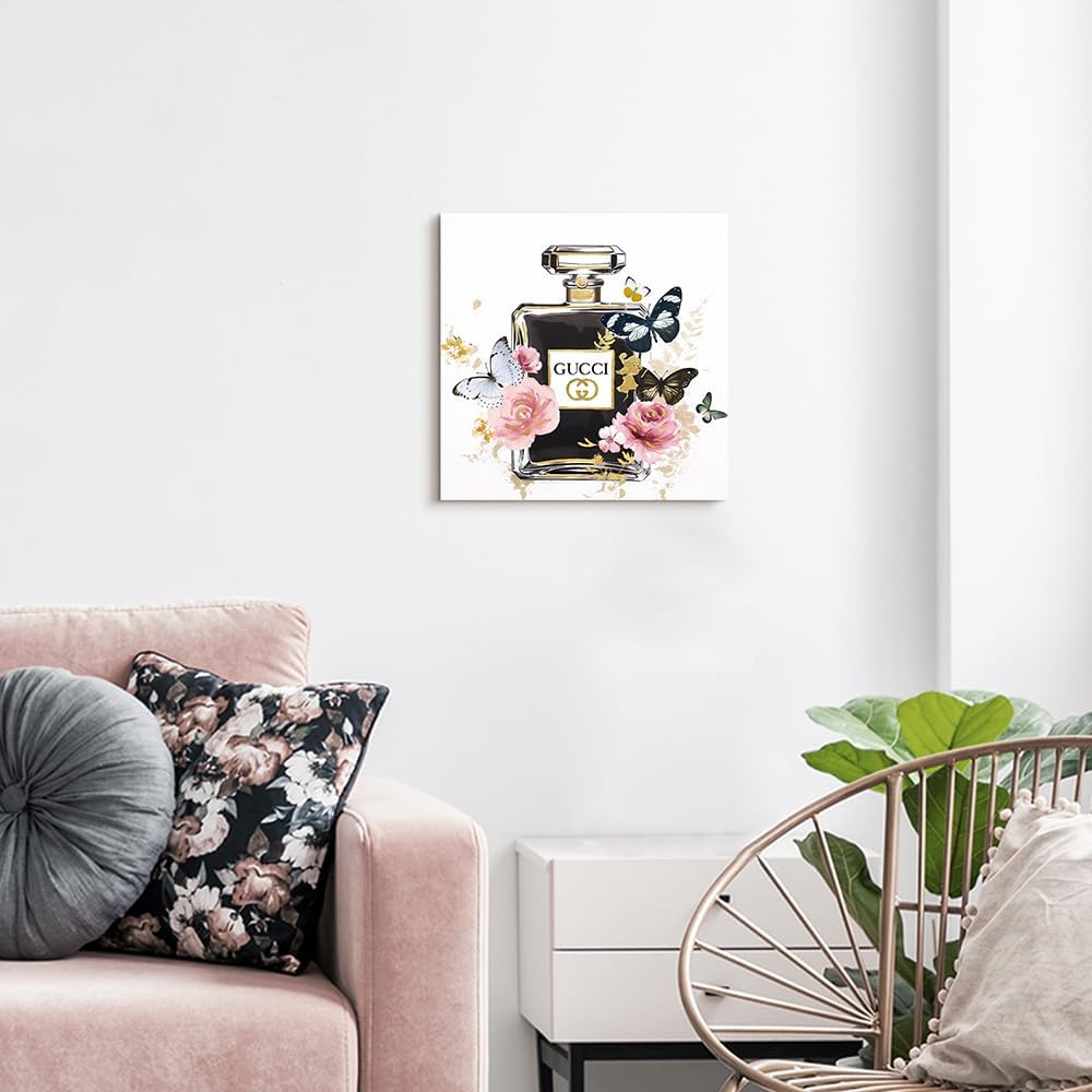 Dream Land Lienzo decorativo para pared con botella de perfume: pin...