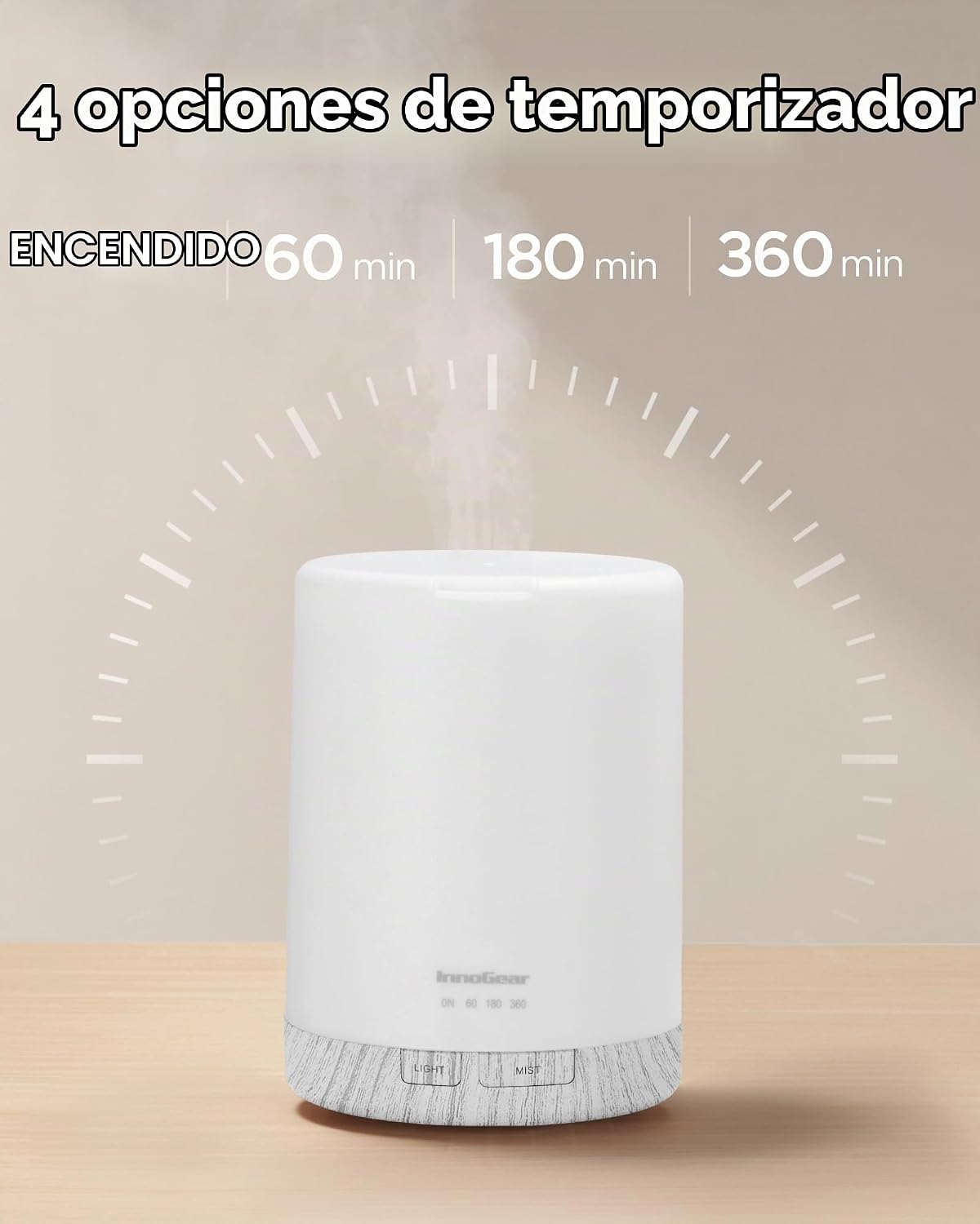 InnoGear Difusor de aceite esencial de 10.1 fl oz para humidificado...