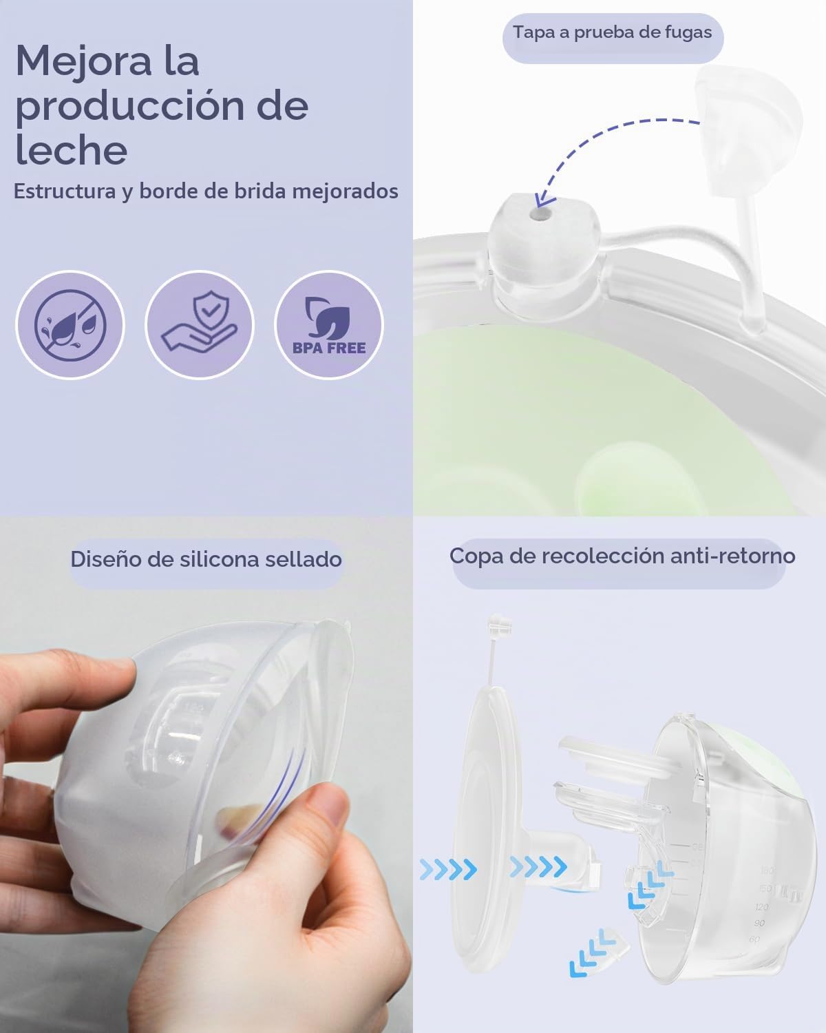 Extractor de Leche con Manos Libres K3, Bombas de Lactancia Portáti...