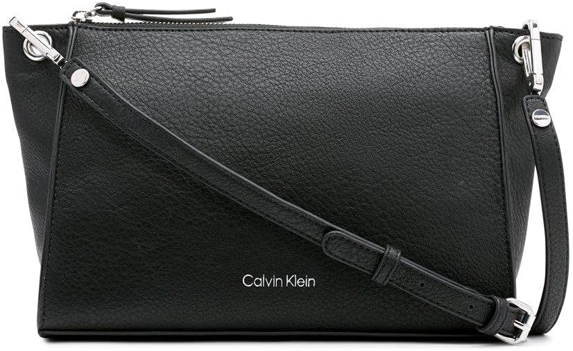 Calvin Klein Mochila Millie Novelty para mujer, Negro\/Plateado, Ta...