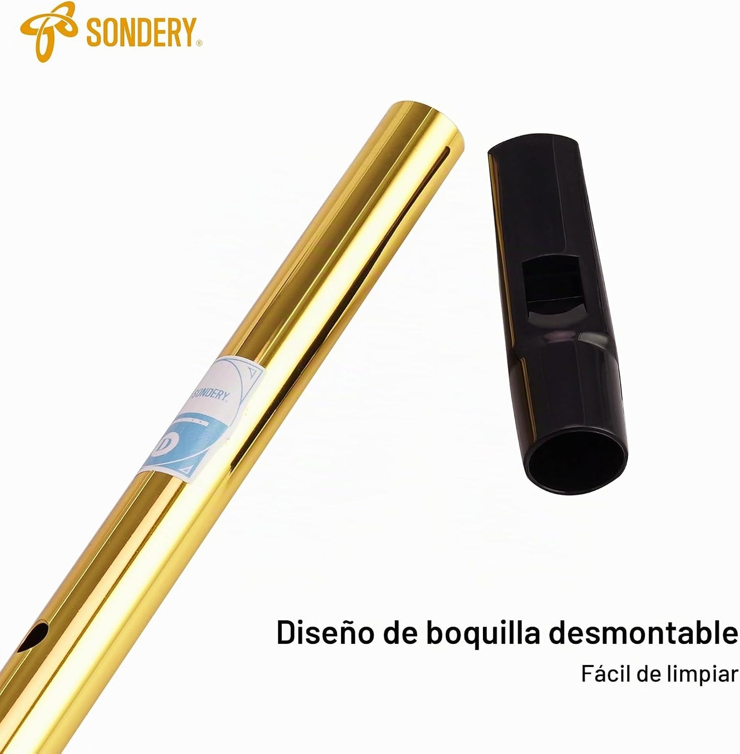 Sondery Silbato Irlandés de Lata Clave de Re Hecho de Latón Tipo Vi...