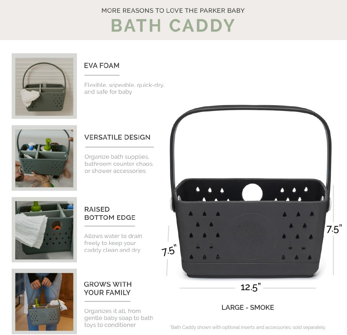 Parker Baby Organizador Grande para Bañera | Organizador de Ducha s...