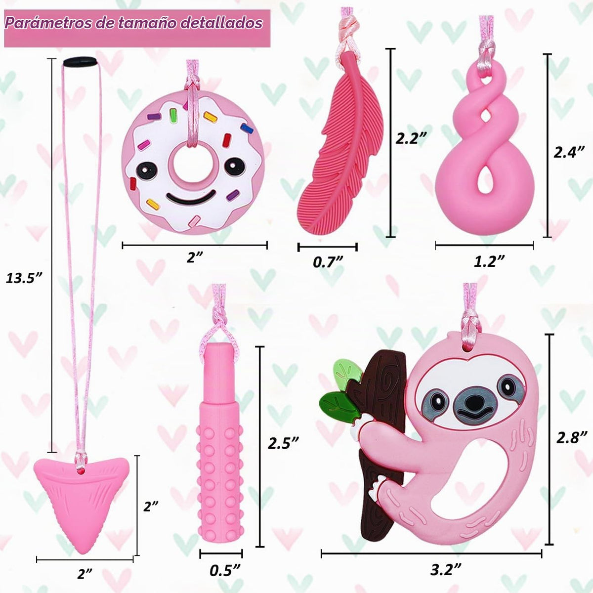 Collares Masticables Juguetes Sensoriales de Estimulación para Niño...