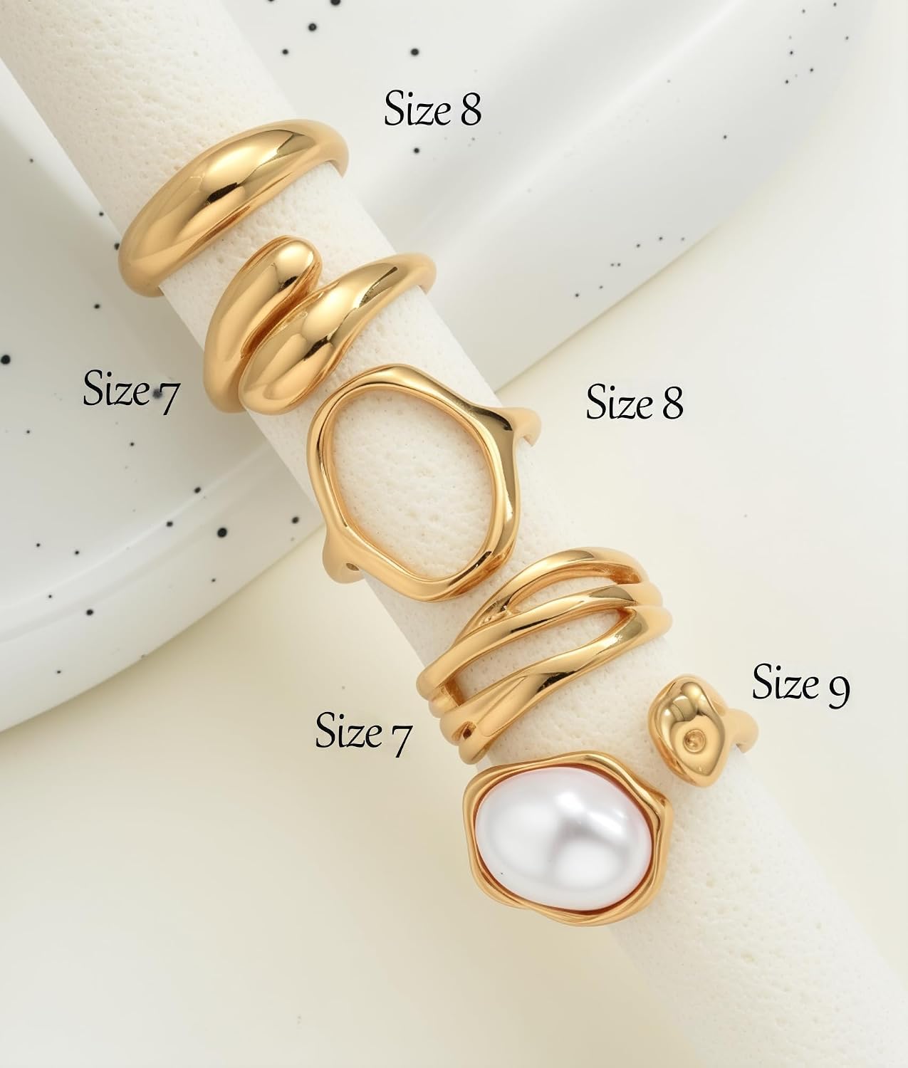 YEEZII Juego de 20 anillos dorados para mujer, anillos de dedo midi...