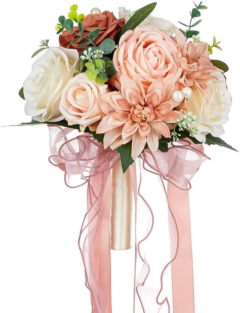 CYANLUX Ramos de Boda para Novia, Ramo de Dama de Honor, Rosas Arti...