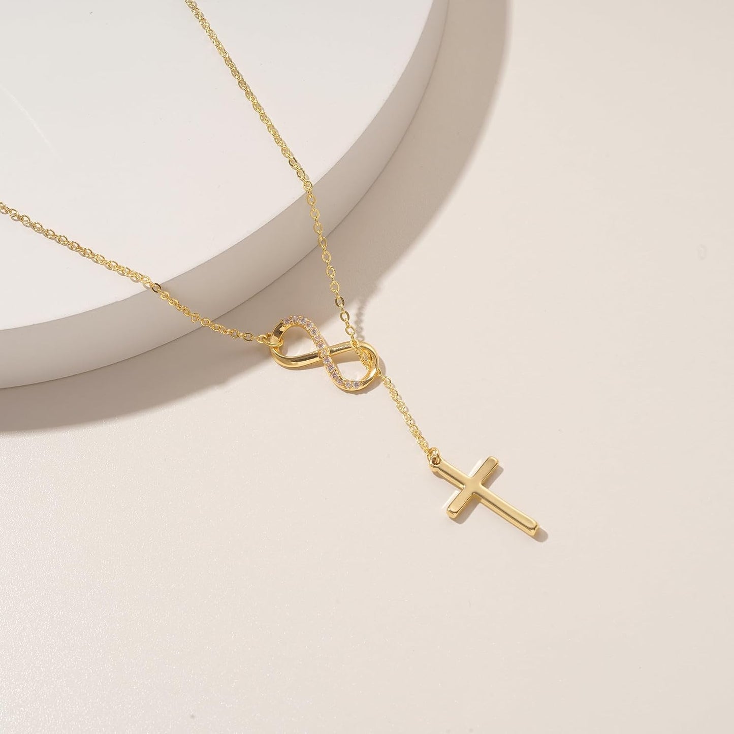 Turandoss Collar de Cruz de Oro para Mujeres - Delicado Collar de C...