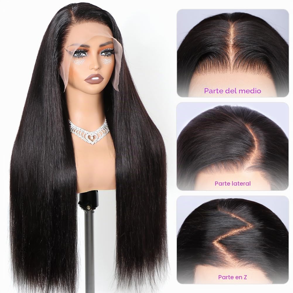 Peluca para mujeres Hermosa, de cabello humano de grado 13x4, con m...