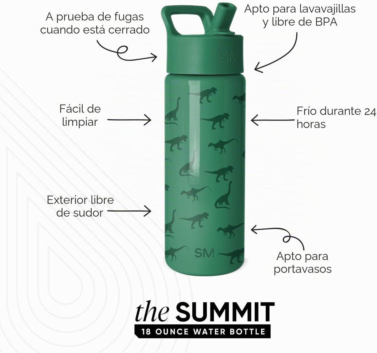 Simple Modern Botella de agua para niños y taza para niños pequeños...