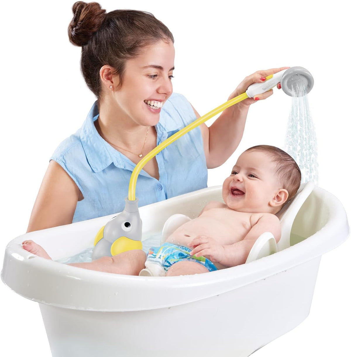 Yookidoo - Cabezal de ducha para baño de bebé con forma de elefante...