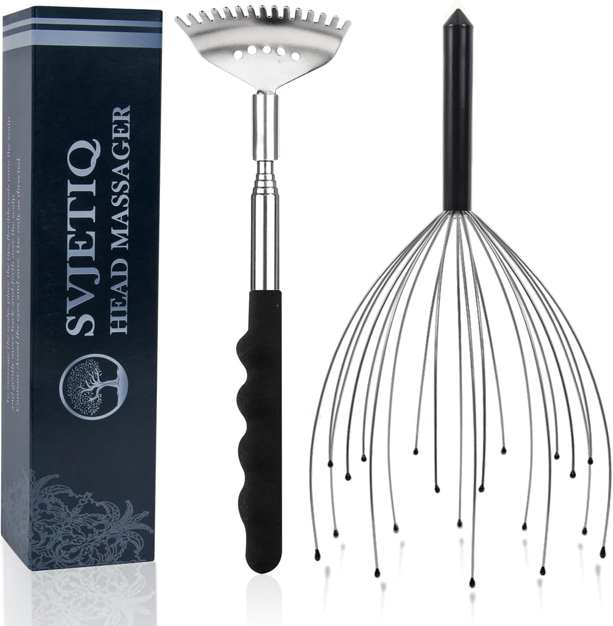Svjetiq - Masajeador de cuero cabelludo extensible para hombres, mu...